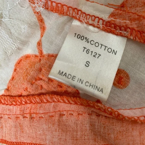 Miss Me embroidered cotton floral halter top, S, cottagecore sequins, RARE! - Picture 7 of 7